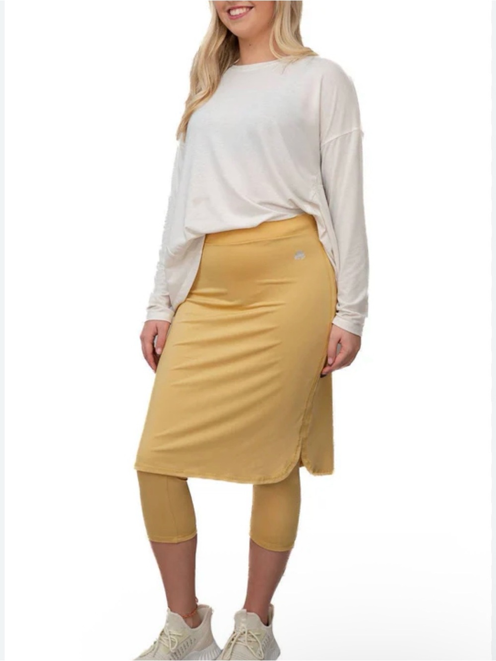Cropped shirttail SNOGA butter yellow sz small